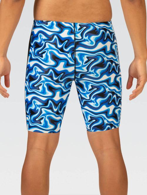 Dolfin XtraSleek Men's Surge Blue Spliced Jammer Swimsuit Style #7031-B09