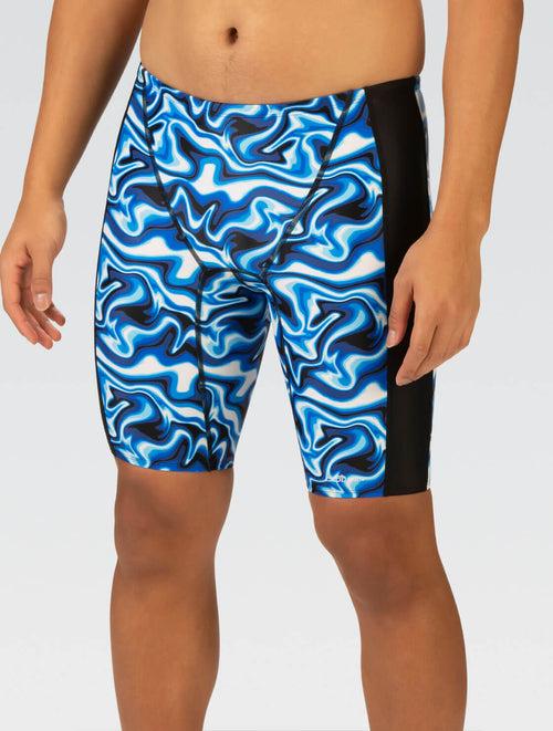 dolfin XtraSleek Men's Surge Blue Spliced Jammer Swimsuit Style #7031-B09 dolfin XtraSleek Men's Surge Blue Spliced Jammer Swimsuit Style #7031-B09