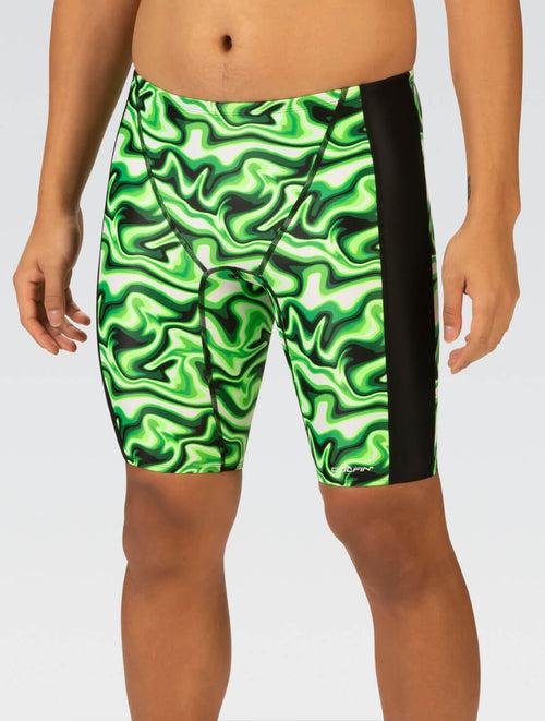 dolfin XtraSleek Men's Surge Green Spliced Jammer Swimsuit Style #7031-B10 dolfin XtraSleek Men's Surge Green Spliced Jammer Swimsuit Style #7031-B10