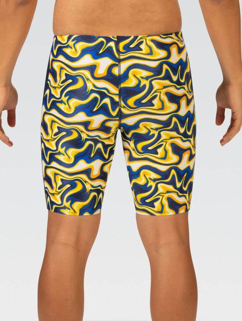 Dolfin XtraSleek Men's Surge Navy And Gold Spliced Jammer Swimsuit Style #7031-B11