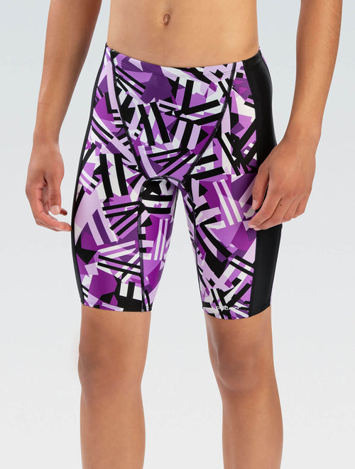dolfin XtraSleek Men's Tectonic Purple Spliced Jammer Swimsuit Style #7031-A42