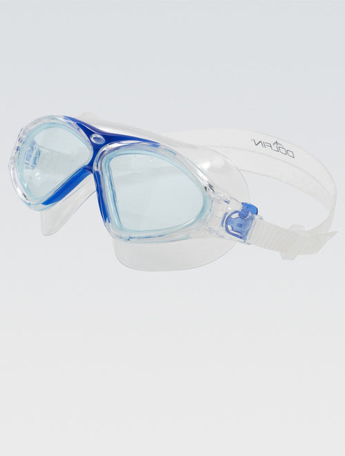 Dolfin Youth Flipper Blue And Clear Mask Style #811SA-BCL