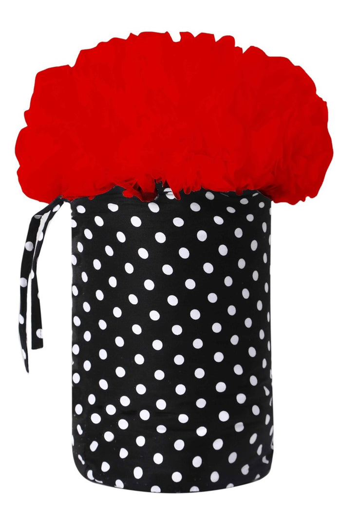 Dolly & Dotty Black White Polka Dot Petticoat Bag For 1 Petticoat