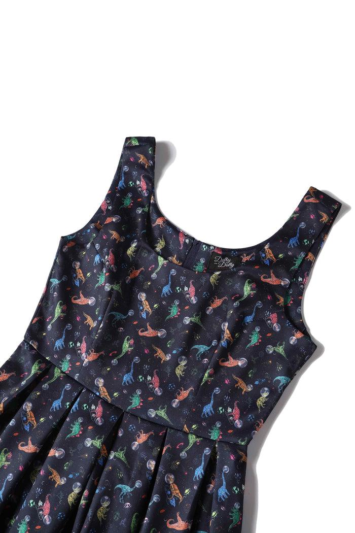 Dolly & Dotty Amanda Dinosaur In Space Flared Dress