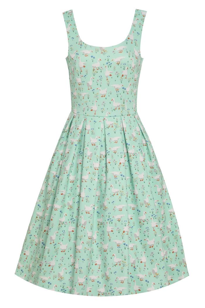 Dolly & Dotty Amanda Mint Green Duck Swing Dress