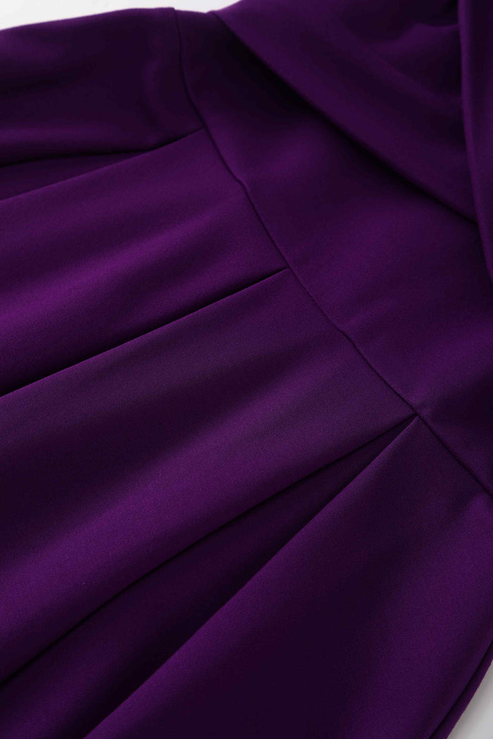 Dolly & Dotty Beverly Purple Off Shoulder Dress