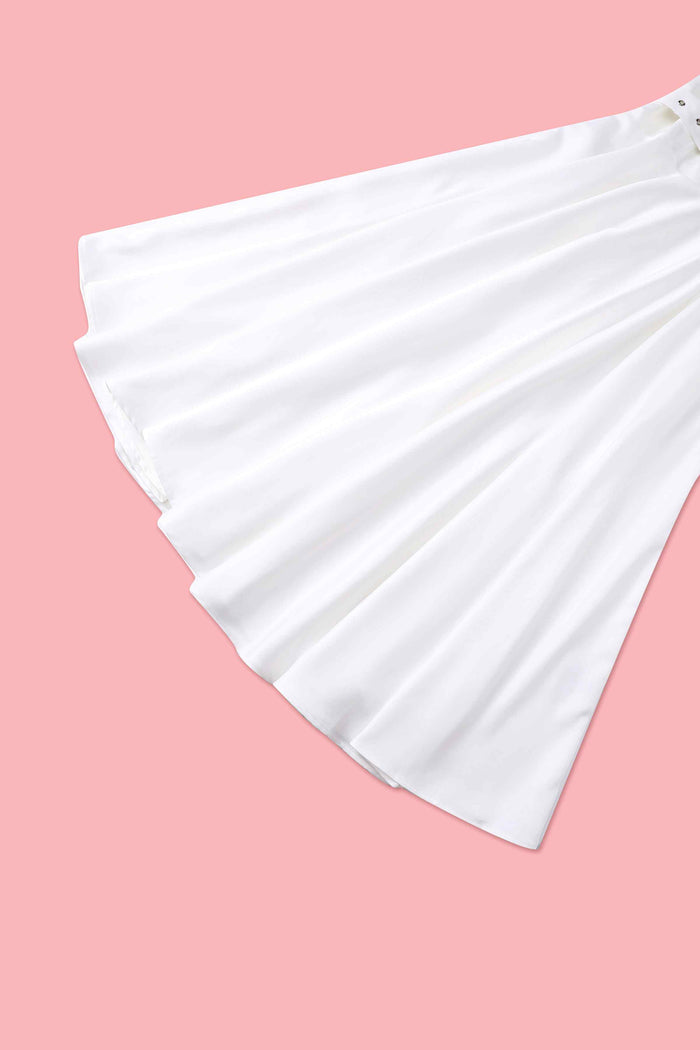 Dolly & Dotty Daisy White Satin Halter Dress