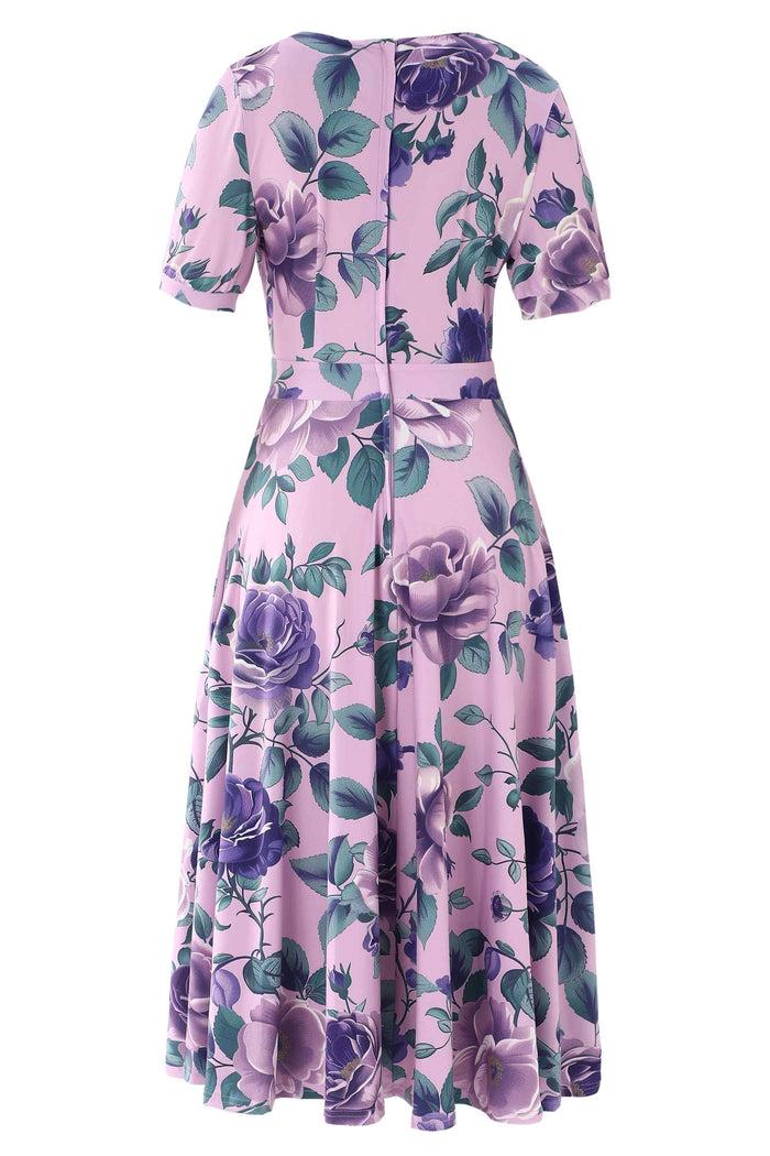 Dolly & Dotty Julia Purple Rose Midi Dress