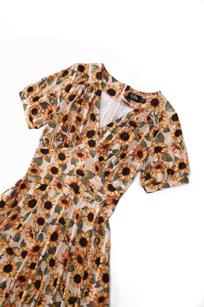 Dolly & Dotty Julia Sunflower Midi Dress