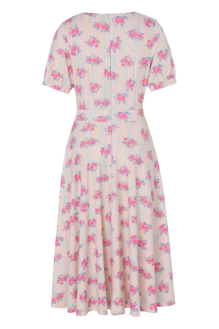 Dolly & Dotty Julia Vintage Pastel Floral Midi Dress