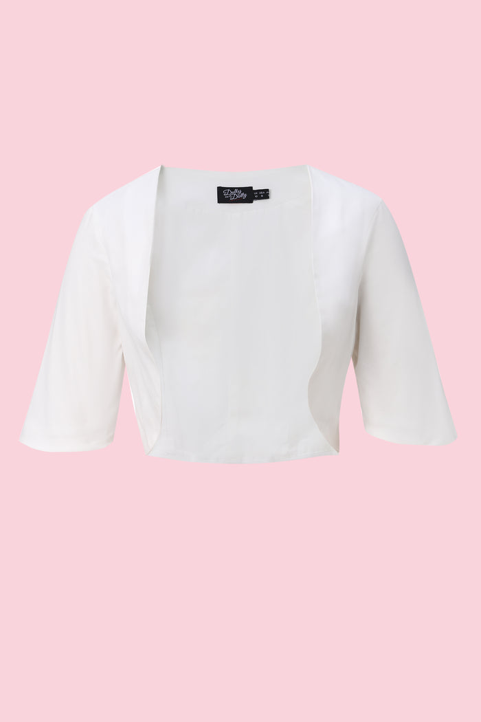 Dolly & Dotty Lisette White Bolero Jacket