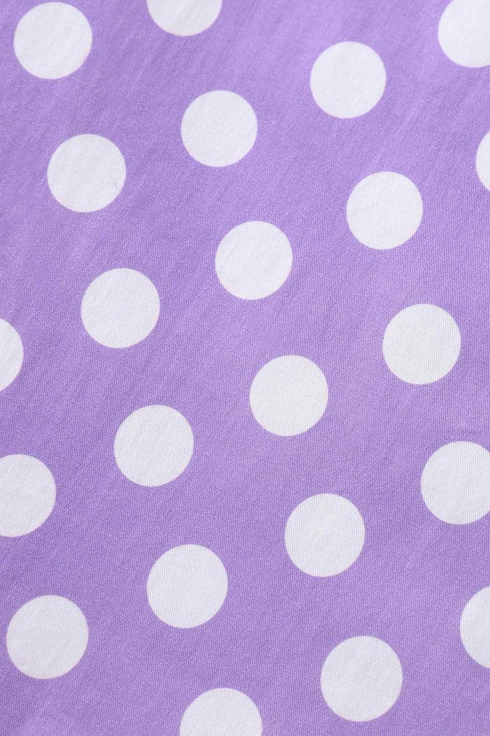 Dolly & Dotty Mabel Lilac Polka Dot Midi Shirt Dress