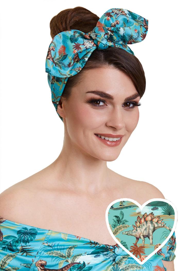 dolly & dotty Quirky Headband in Dinosaur Print