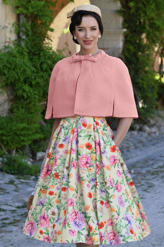 Dolly & Dotty Sabrina Coral Pink Cape Jacket