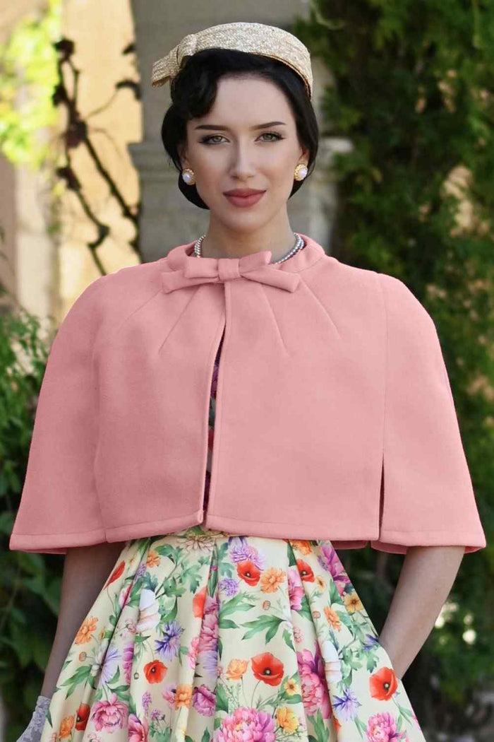 dolly & dotty Sabrina Coral Pink Cape Jacket
