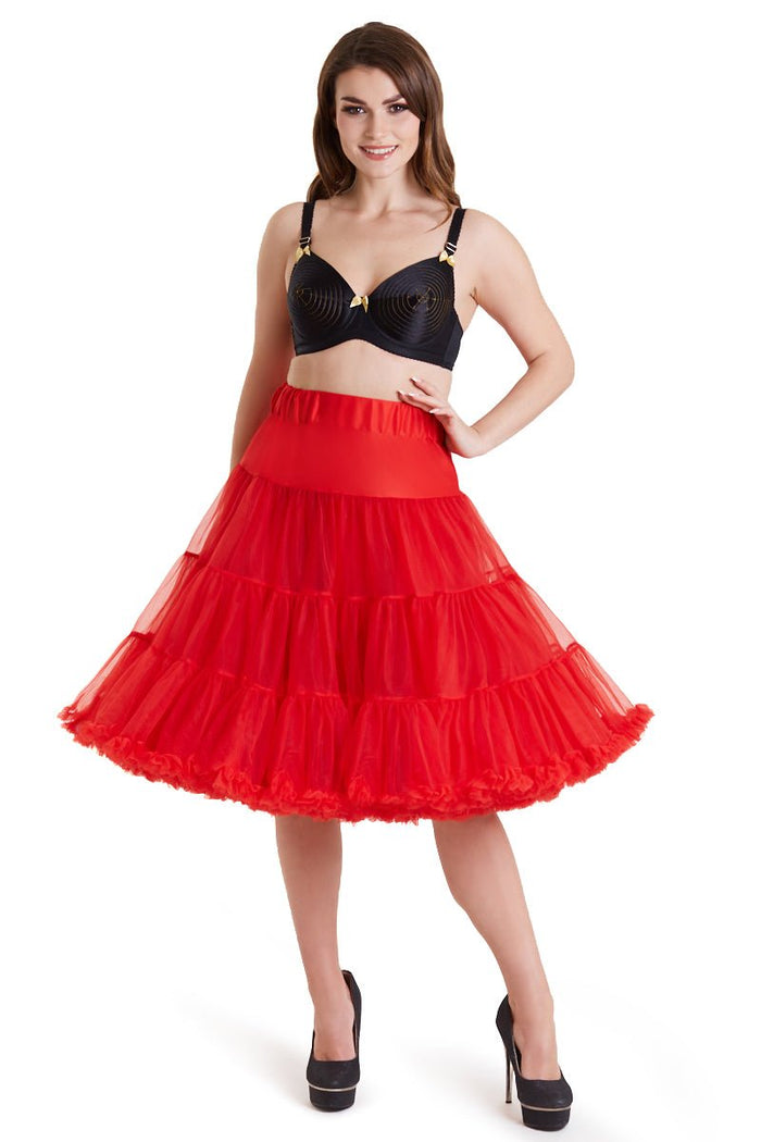 Dolly & Dotty Soft & Fluffy Red Petticoat 25.5 Inches