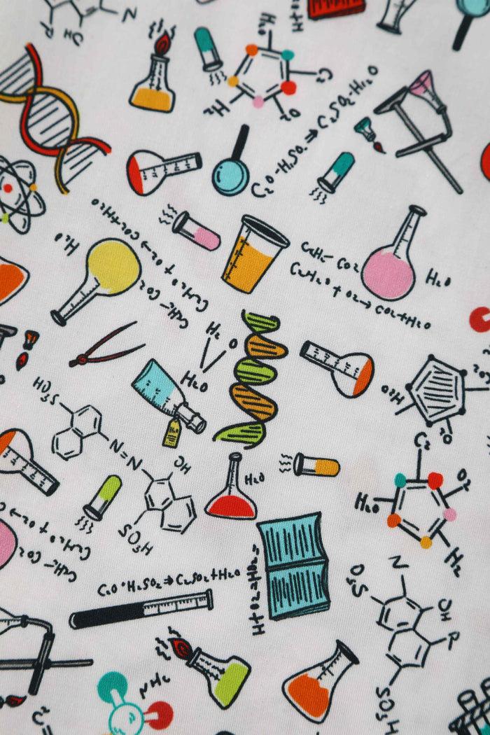 Dolly & Dotty Mabel Science Midi Shirt Dress In White