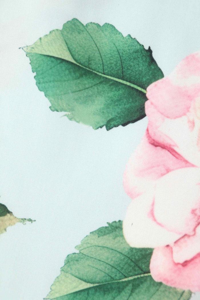 Dolly & Dotty May Crossover Bust Baby Blue Rose Dress