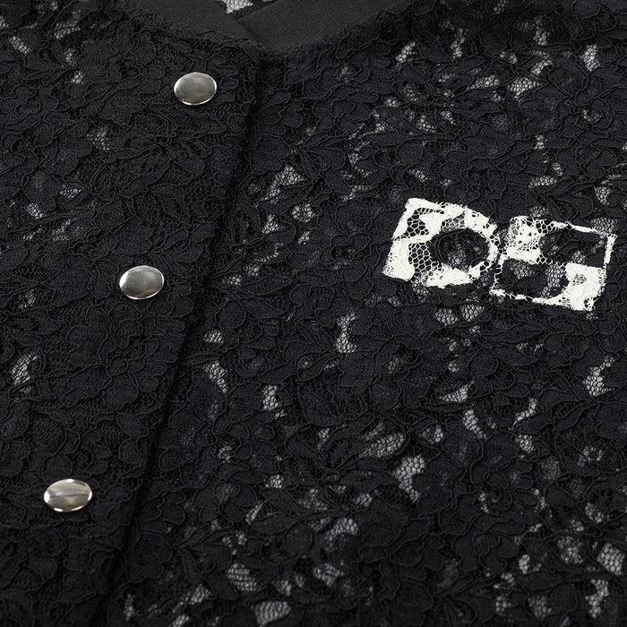 Dolly Sports Cropped Lace Bomber