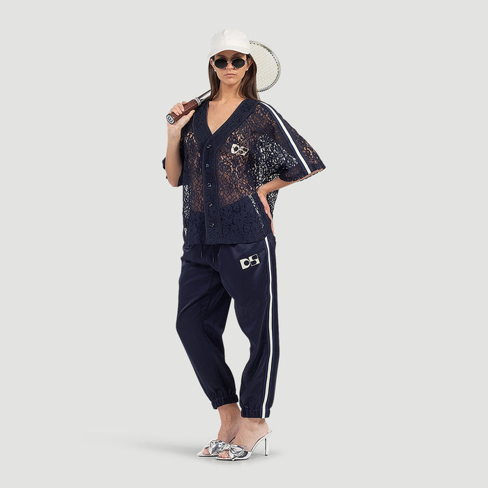 dolly sports Lace baseball shirt