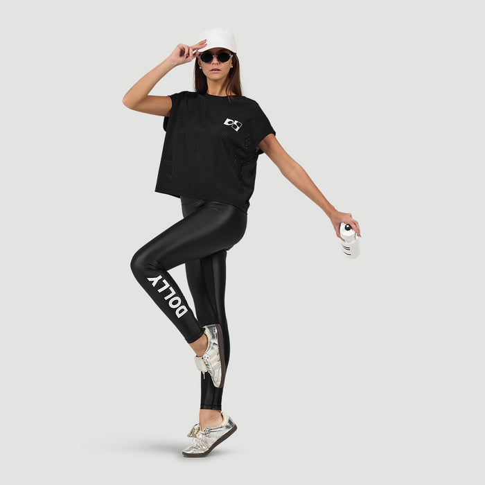 dolly sports Loose fit cropped tee