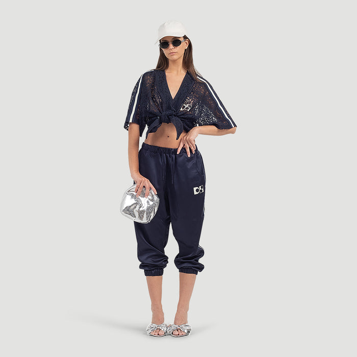 Dolly Sports Low-waist Satin Joggers