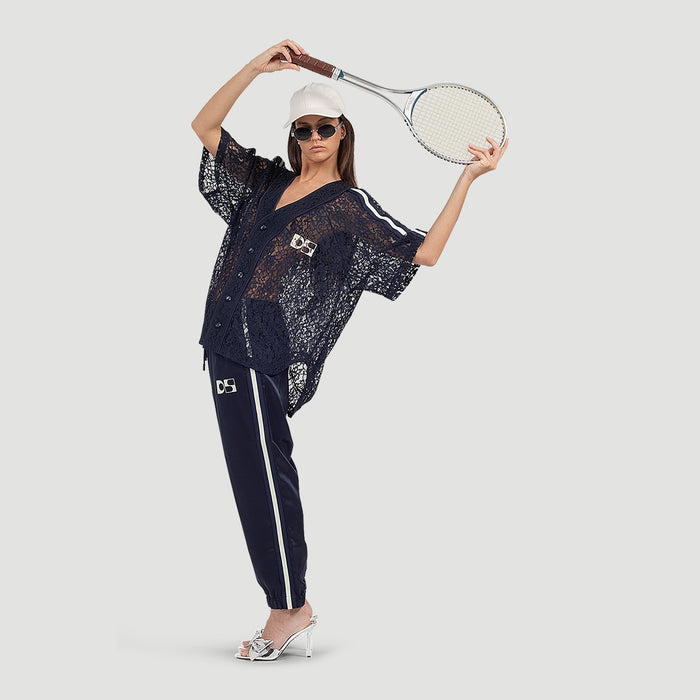 dolly sports Low-waist satin joggers