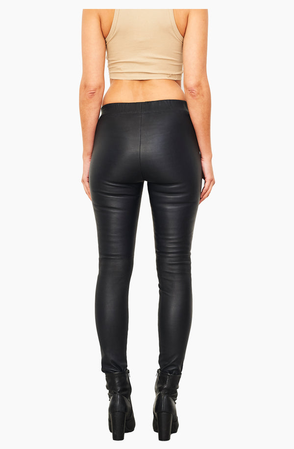 Dom Goor London Dom Goor: Black Stretch Leather Leggings Black