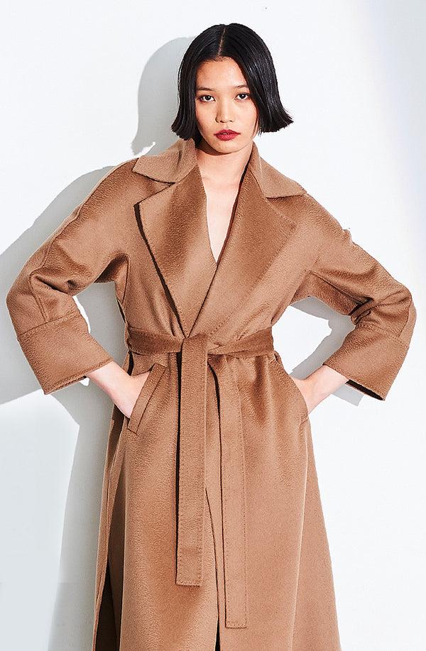 Dom Goor London 100% Wool Belted Coat. Size: 10 Only