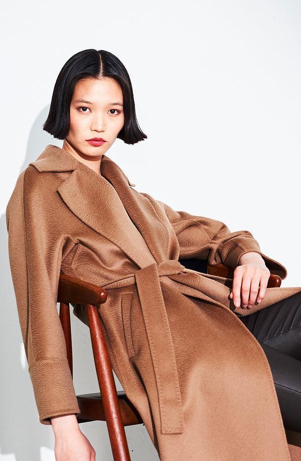 Dom Goor London 100% Wool Belted Coat. Size: 10 Only