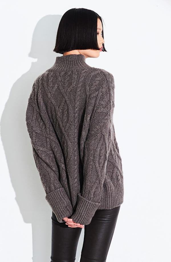 Dom Goor London Chunky Knit Sweater Brown Knit