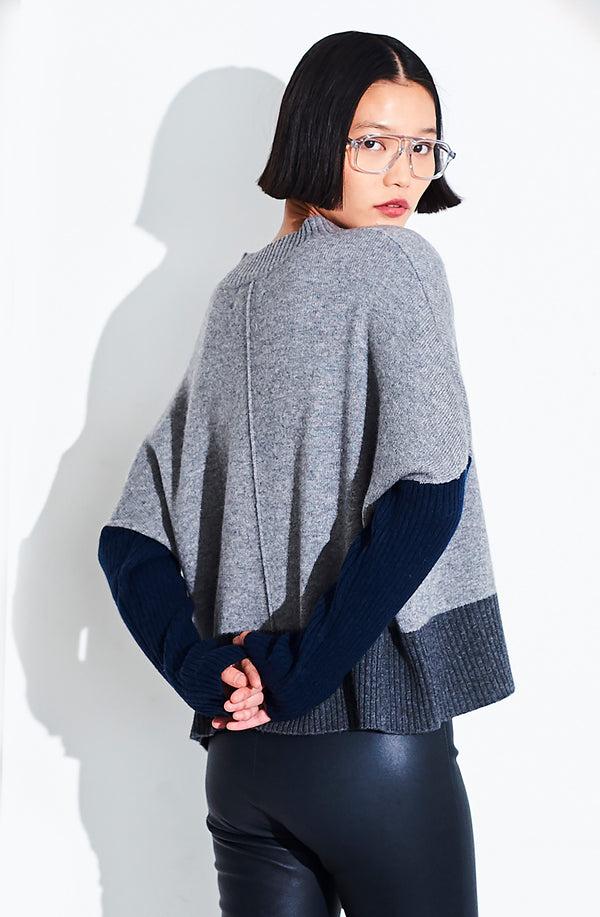 Dom Goor London Col Block V Neck Sweater