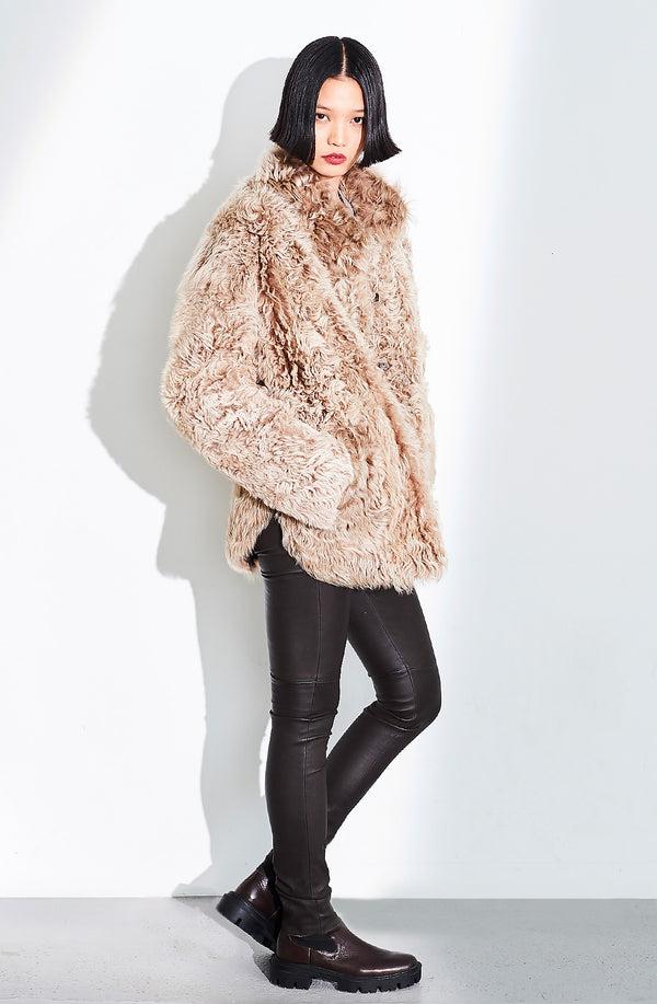Dom Goor London Rev Curly Shirt Tail Cocoon Coat