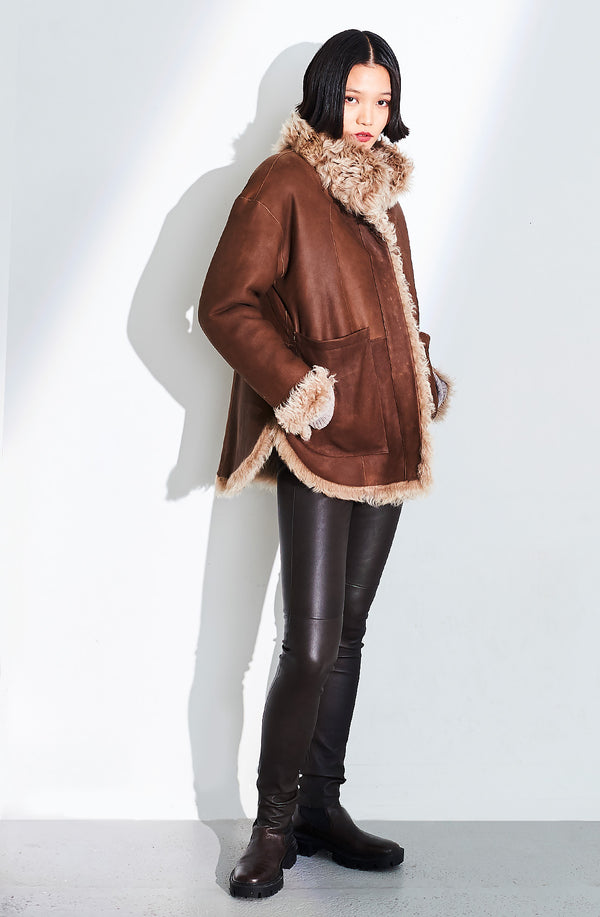 Dom Goor London Rev Curly Shirt Tail Cocoon Coat