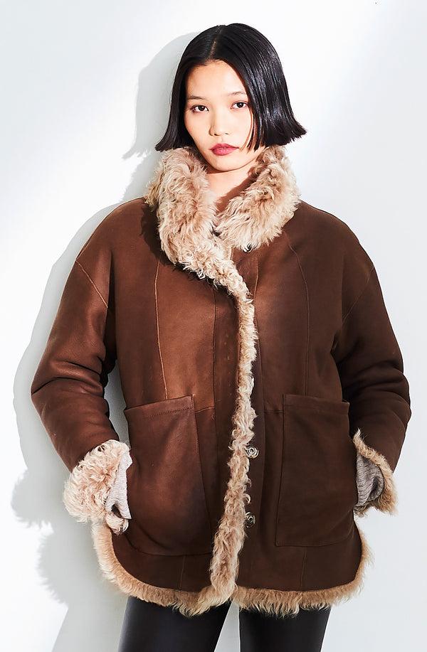 Dom Goor London Rev Curly Shirt Tail Cocoon Coat