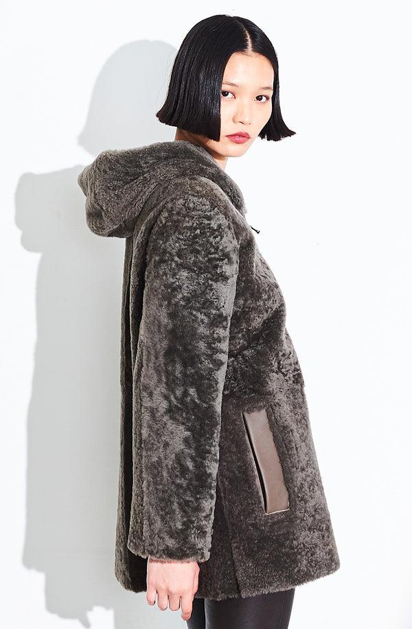 Dom Goor London Rev Hooded Classic Jacket Flint