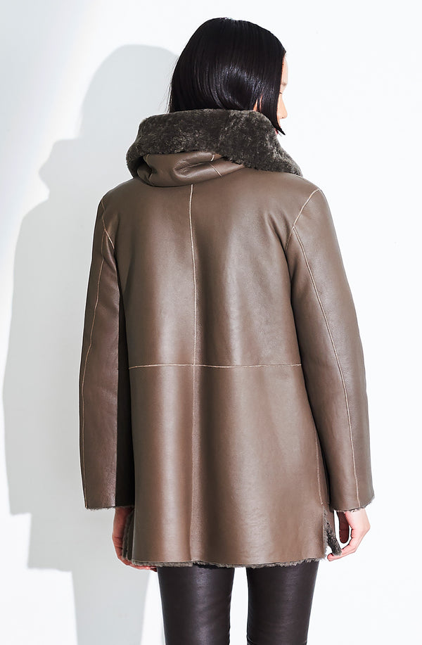 Dom Goor London Rev Hooded Classic Jacket Flint