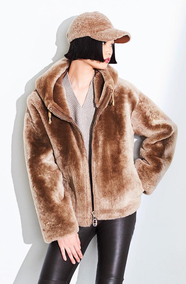 Dom Goor London Reversible Hooded Aviator Amber