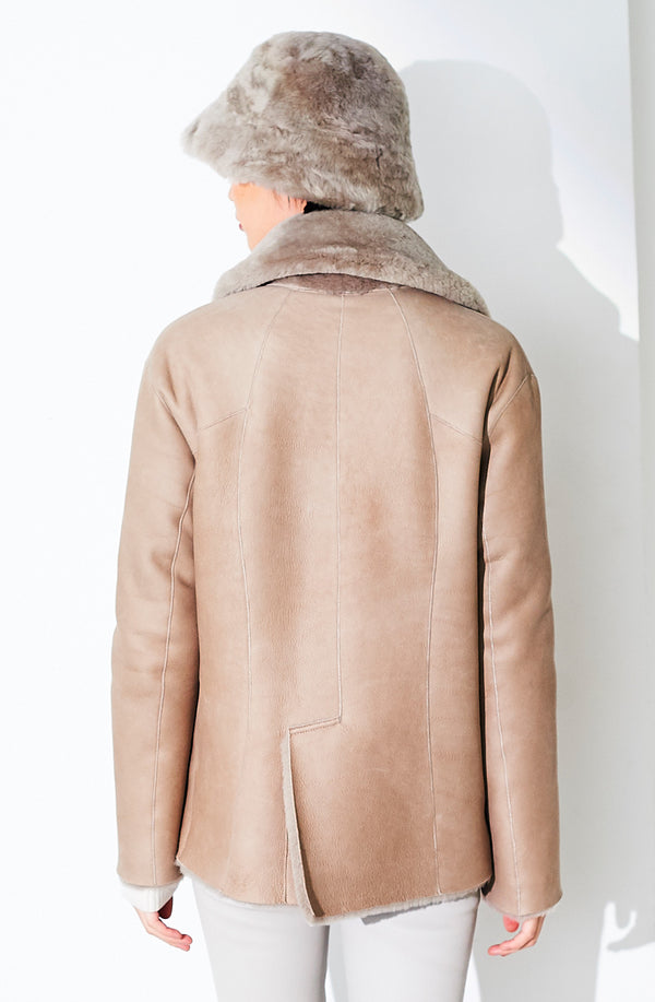 Dom Goor London Reversible P Coat Sandstone