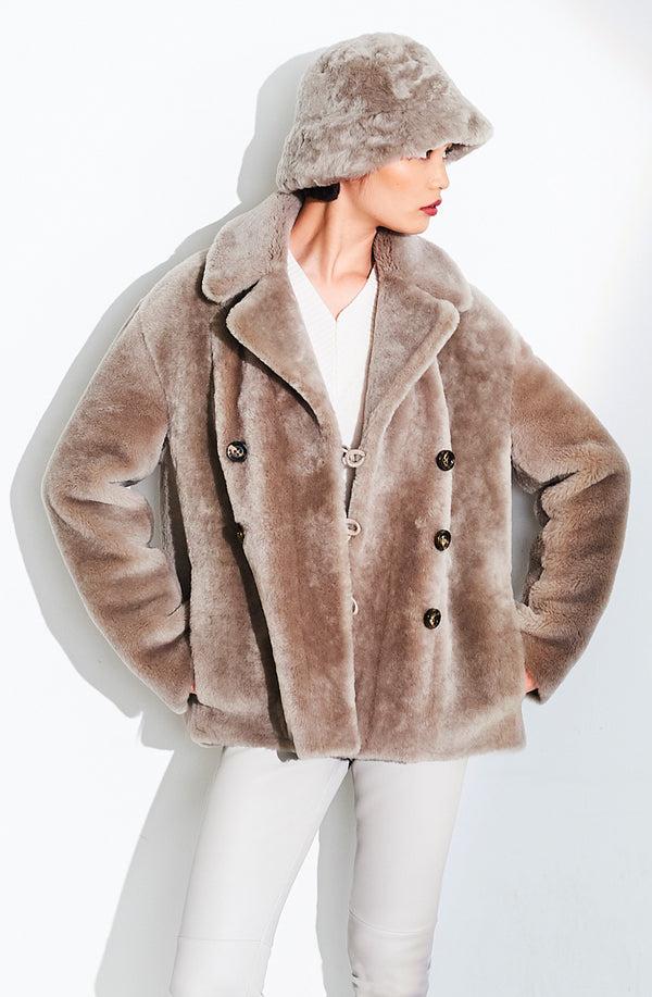 Dom Goor London Reversible P Coat Sandstone