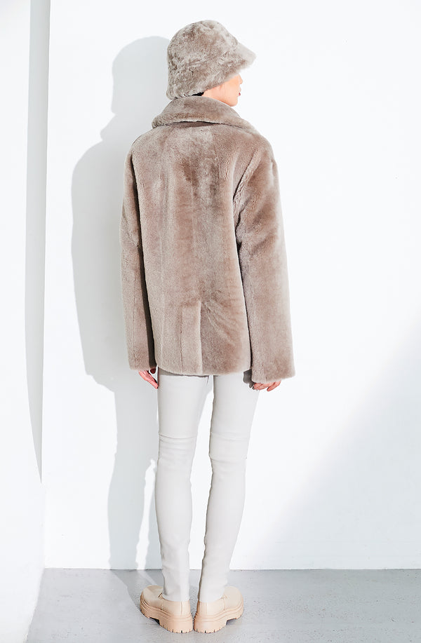 Dom Goor London Reversible P Coat Sandstone