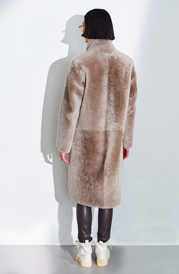 Dom Goor London Double Breast Coat Merilino Sandstone