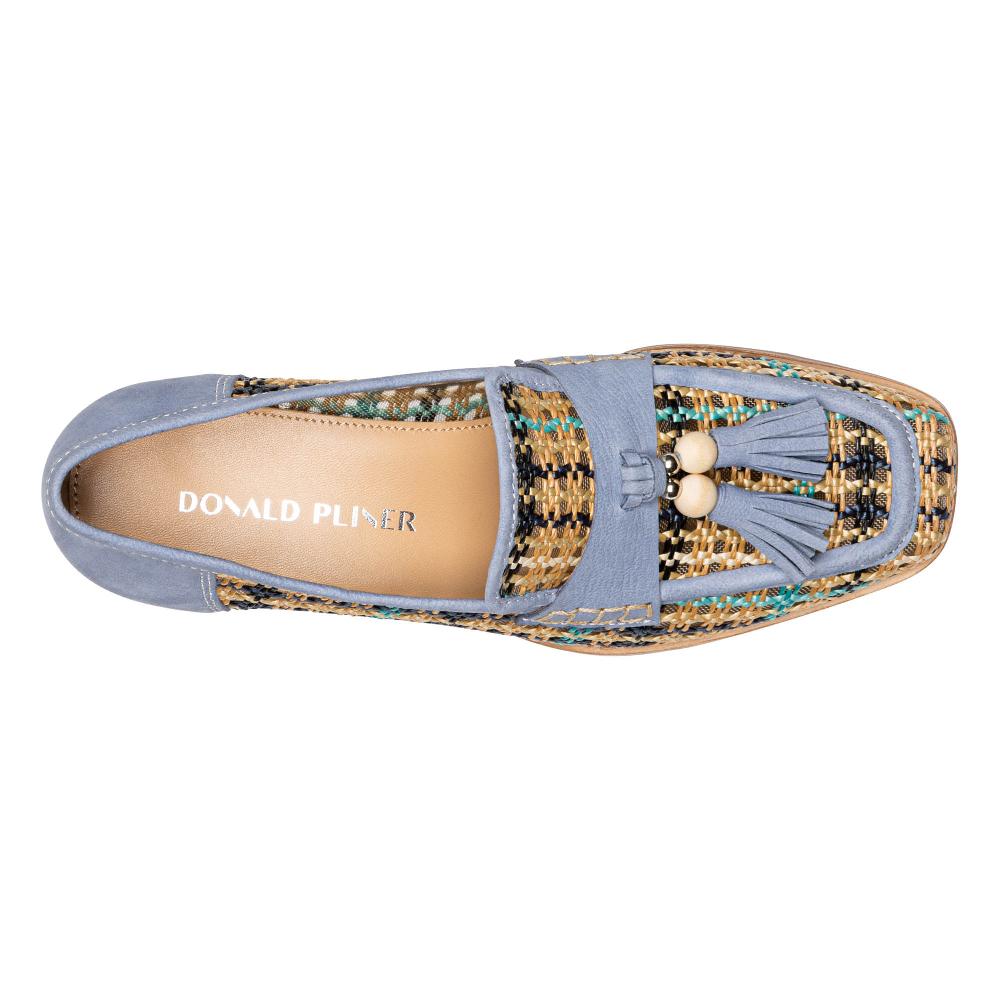 Donald J Pliner ARROYO Navy Multi Raffia