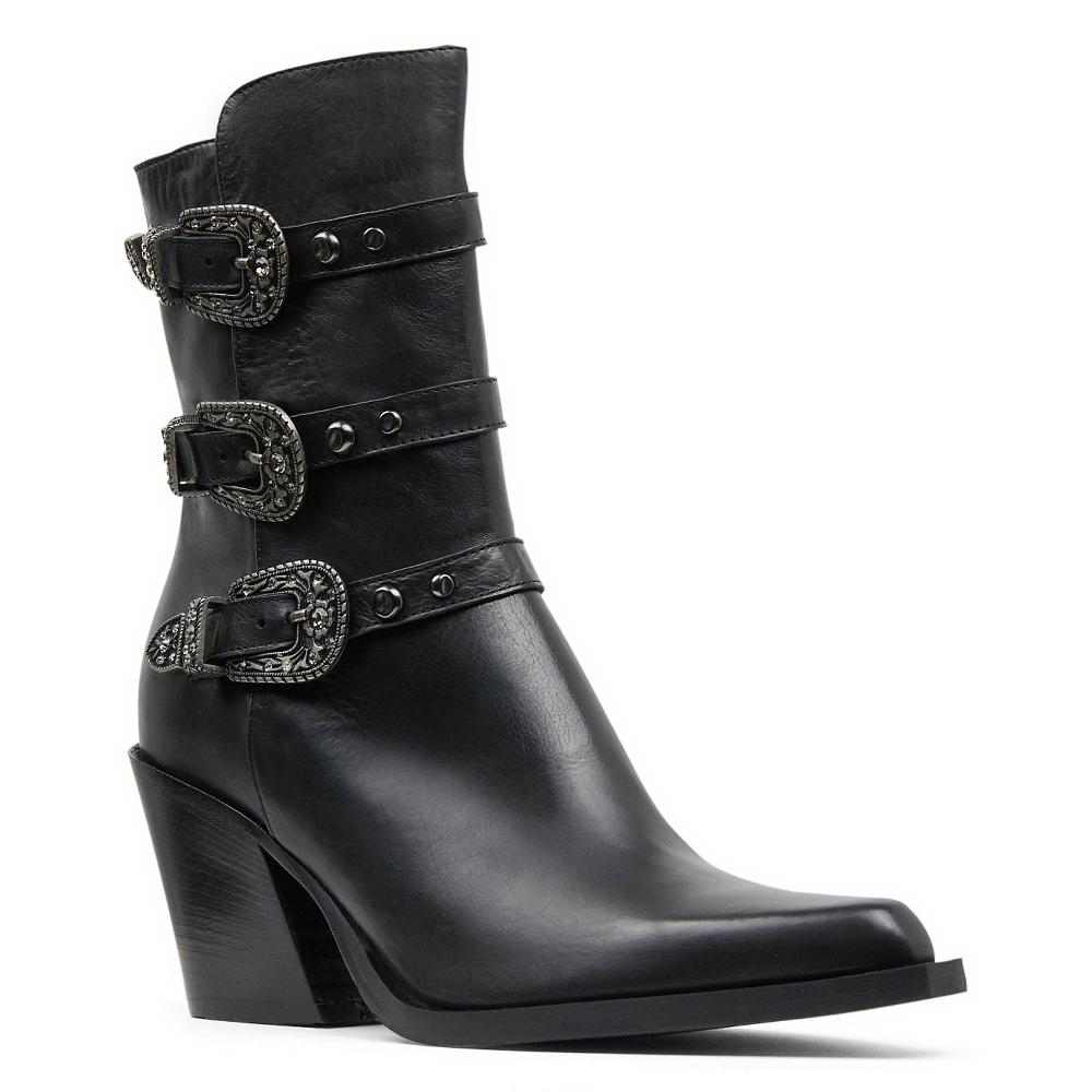 Donald J Pliner DIZZA Black Leather