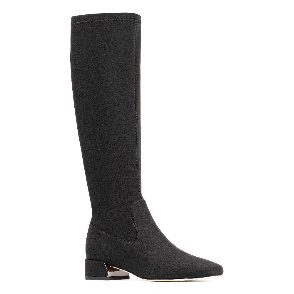 Donald J Pliner DOLORES KNEE-HIGH Black Crepe