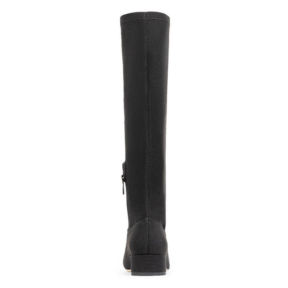 Donald J Pliner DOLORES KNEE-HIGH Black Crepe