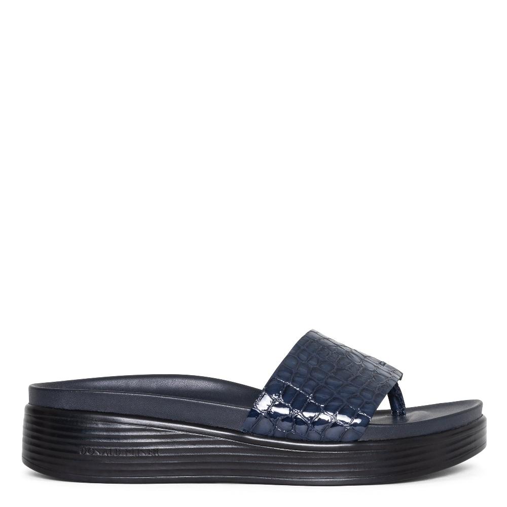 donald j pliner FIFI Navy Croco