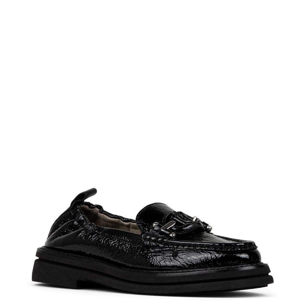 Donald J Pliner LOMMA Black Crinkle Patent