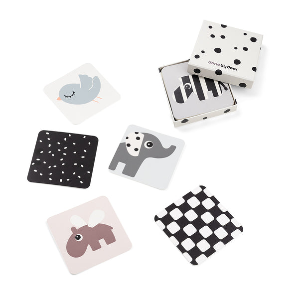 done by deer Baby contrast cards 10-pack - Elphee - Colour mix