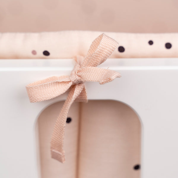 Done By Deer Bed Bumper With Strings 360 Cm - Dreamy Dots - Powder